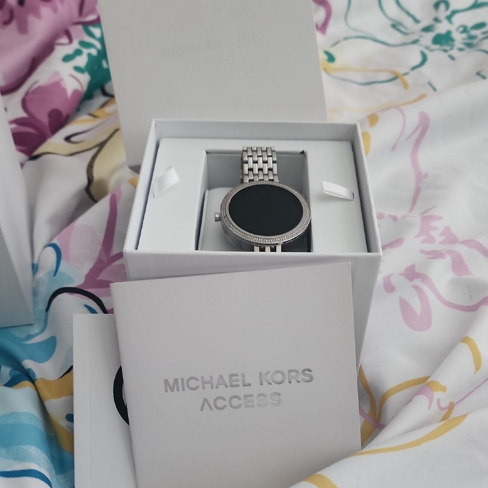 Michael Kors Silver Smartwatch with Crystal Bezel